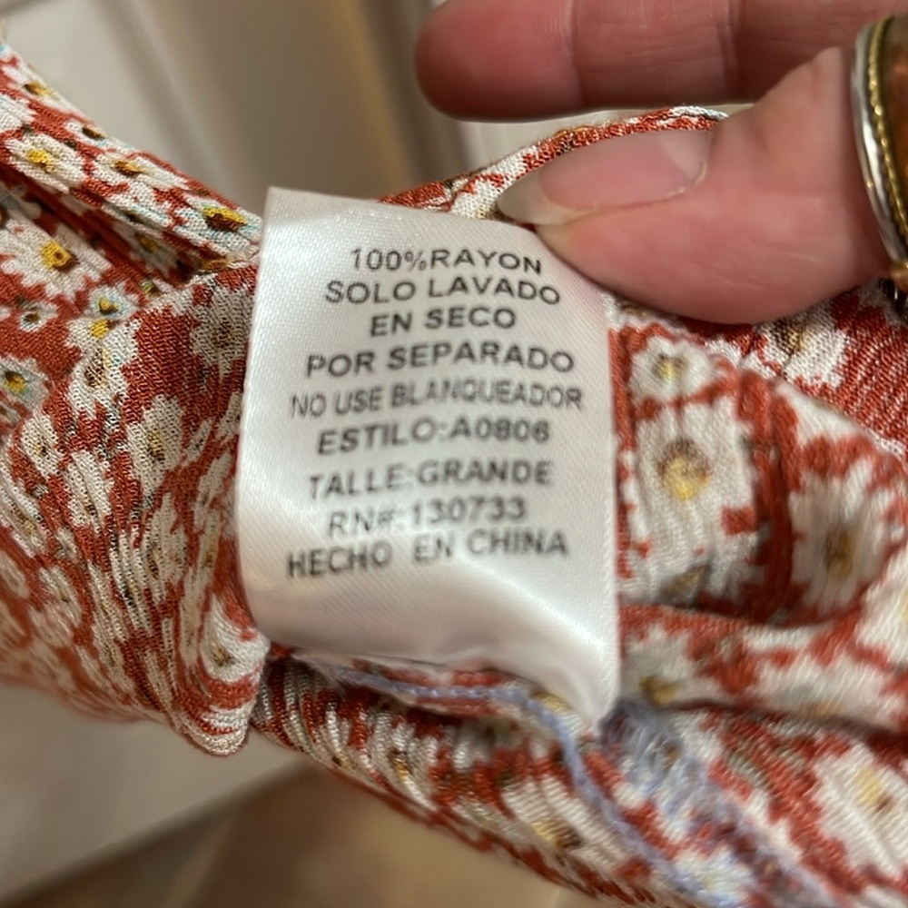 SOLD NWT Large Umgee Mixed Fabric Tiered Midi dress - Picture 10 of 10